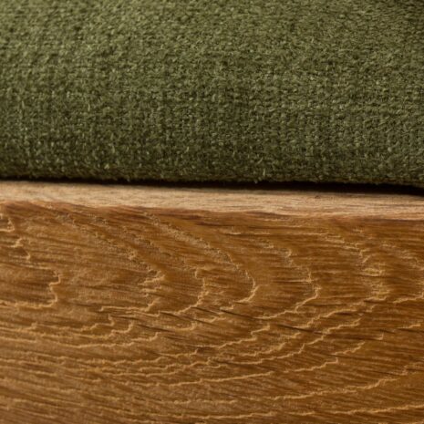 21279 Set of 6 Fritz Hansen Danish mid century dining chairs in sanded oak with new green wool upholstery, Denmark, 1960s-16 Zestaw duńskich krzeseł do jadalni Fritz Hansen z połowy wieku, wykonanych z szlifowanego dębu, z nową zieloną tapicerką wełnianą. Dania, skala