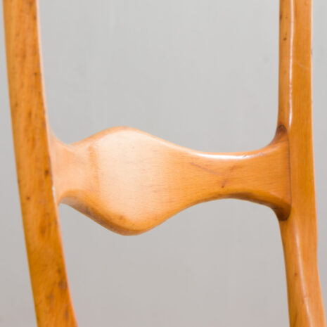 21280 Set of 6 Italian mid century dining chairs in new green velvet, 1960s-2 Zestaw włoskich krzeseł do jadalni z połowy wieku, pokrytych nowym zielonym aksamitem w skali s.