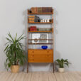 Scandinavian teak Ergo wall unit with shelves and one chest of drawers Norway s scaled