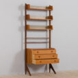 Scandinavian teak Ergo wall unit with shelves and one chest of drawers Norway s scaled