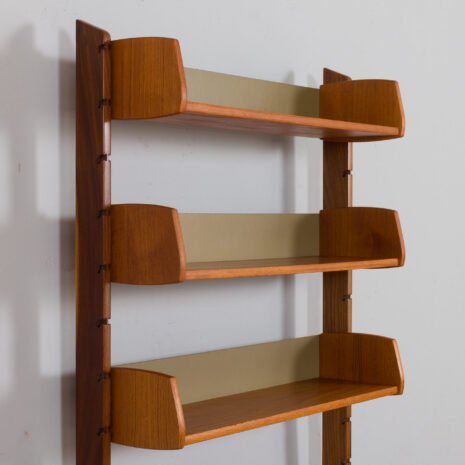 21281 Scandinavian teak Ergo wall unit with 3 shelves and one chest of drawers, Norway 1960s-8 Scandinavian teak Ergo wall unit with shelves and one chest of drawers Norway s scaled