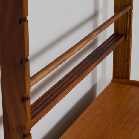 21281 Scandinavian teak Ergo wall unit with 3 shelves and one chest of drawers, Norway 1960s-9 Scandinavian teak Ergo wall unit with shelves and one chest of drawers Norway s scaled