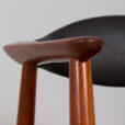 Vintage Erik Kirkegaard Glostrup solid teak chair in new black leather upholstery Denmark s scaled