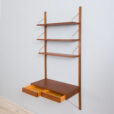 Poul Cadovius teak wall unit with a desk and shelves Denmark s scaled
