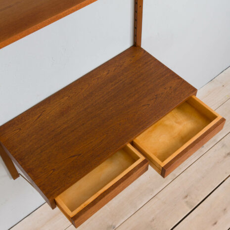 21185 Poul Cadovius teak wall unit with a desk and 3 shelves, Denmark, 1960s-7 Poul Cadovius teak wall unit with a desk and shelves Denmark s scaled