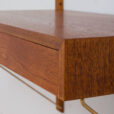 Poul Cadovius teak wall unit with a desk and shelves Denmark s scaled