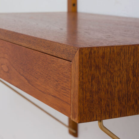 21185 Poul Cadovius teak wall unit with a desk and 3 shelves, Denmark, 1960s-9 Poul Cadovius teak wall unit with a desk and shelves Denmark s scaled