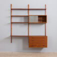 Teak Wall Unit by Preben Sorensen With Desk Chest Of Drawers Glass Cabinet and  shelves Denmark s