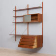 Teak Wall Unit by Preben Sorensen With Desk Chest Of Drawers Glass Cabinet and  shelves Denmark s