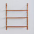 Mid century wall unit set of hanging teak shelves in Cadovius Sorensen style Denmark s scaled