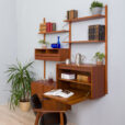 Cadovius  bay teak wall unit with secretary cabinet  scaled