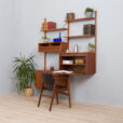Cadovius  bay teak wall unit with secretary cabinet  scaled