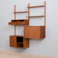 Cadovius  bay teak wall unit with secretary cabinet  scaled