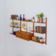 Poul Cadovius Teak dresser Wall Unit With a chest of drawers And Shelves Denmark s scaled