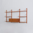 Poul Cadovius Teak dresser Wall Unit With a chest of drawers And Shelves Denmark s scaled