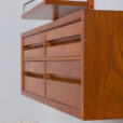 Poul Cadovius Teak dresser Wall Unit With a chest of drawers And Shelves Denmark s scaled