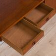 vintage three bay teak wall unit with a desk and cabinets and shelves scaled