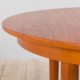 Mid century Round teak extension table with additional leaves Denmark s scaled