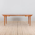Mid century Round teak extension table with additional leaves Denmark s scaled