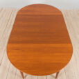 Mid century Round teak extension table with additional leaves Denmark s scaled