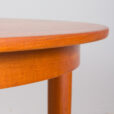 Mid century Round teak extension table with additional leaves Denmark s scaled