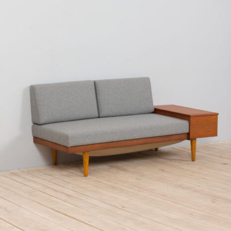 21319 Teak Daybed Svanette With Side Table By Ingmar Relling For Swane Ekornes, 1960s-3 Teak Daybed Svanette With Side Table By Ingmar Relling For Swane Ekornes s scaled