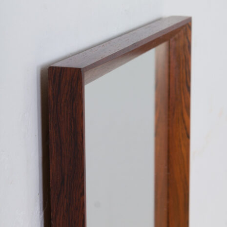 21321 Mid century Scandinavian rosewood mirror frame Aarhus Glasimport nr.149 26-4, Denmark, 1960s-4 Mid century Scandinavian rosewood mirror frame Aarhus Glasimport nr