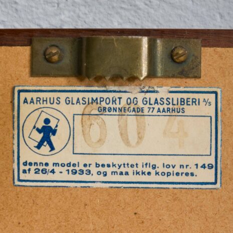 21321 Mid century Scandinavian rosewood mirror frame Aarhus Glasimport nr.149 26-4, Denmark, 1960s-5 Mid century Scandinavian rosewood mirror frame Aarhus Glasimport nr