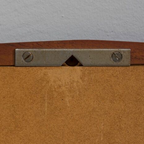 21324 Duńska geometryczna rama lustra z drewna tekowego z połowy wieku, lata 1960-7 mid century Danish teak geometrical mirror frame s scaled