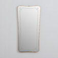 Organic shape Italian Mid century brass mirror with beveled edges s  scaled