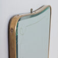 Organic shape Italian Mid century brass mirror with beveled edges s  scaled
