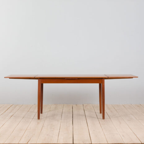 Danish Extendable Teak Dining Table by Willy Sigh for H. Sigh _ Søn Møbelfabrik, 1960s(11) Danish Extendable Teak Dining Table by Willy Sigh for H