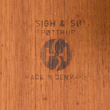 Danish Extendable Teak Dining Table by Willy Sigh for H. Sigh _ Søn Møbelfabrik, 1960s(5) Danish Extendable Teak Dining Table by Willy Sigh for H