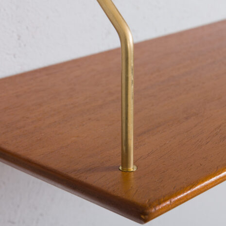 Duńska szafka ścienna z połowy wieku z półkami o szerokości 100 cm, lata 70. Danish mid century wall unit with cm wide shelves s scaled