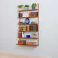 Danish mid century wall unit with cm wide shelves s scaled