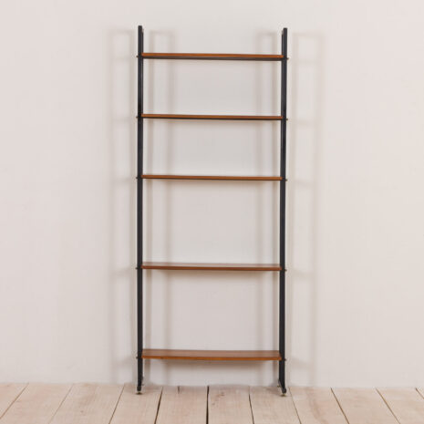 2113 Włoski wolnostojący regał z mosiężnymi nóżkami-4 Italian free standing bookcase with brass feet scaled