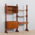 ex Italian free standing wall unit or room divider with a desk in the style of Vittorio Dassi  scaled