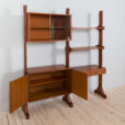 ex Italian free standing wall unit or room divider with a desk in the style of Vittorio Dassi  scaled