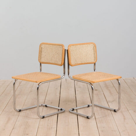 21194 Pair of beech Cesca chairs with rattan -3 Pair of beech Cesca chairs with rattan scaled