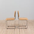 Pair of beech Cesca chairs with rattan  scaled