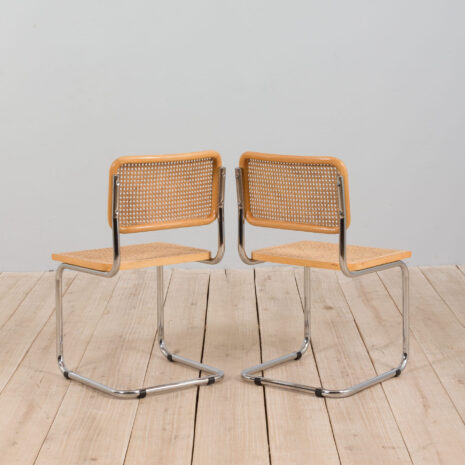 21194 Pair of beech Cesca chairs with rattan -5 Pair of beech Cesca chairs with rattan scaled