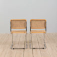Pair of beech Cesca chairs with rattan  scaled