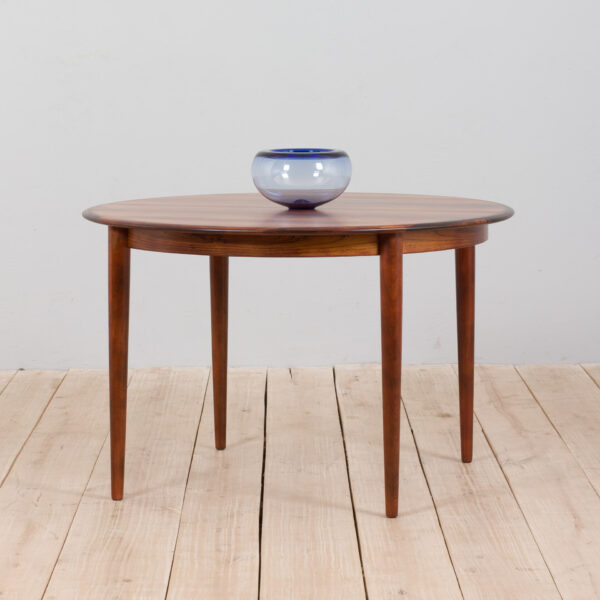Skovmand and Andersen Danish rosewood round extension table  scaled