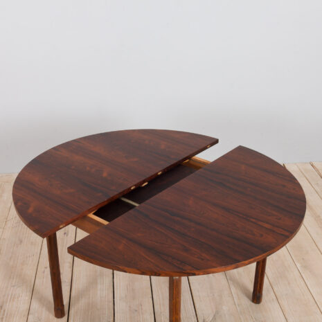 21226 Italian mid century round extension dining table in Rosewood by Stildomus-13 Italian mid century round extension dining table in Rosewood by Stildomus scaled