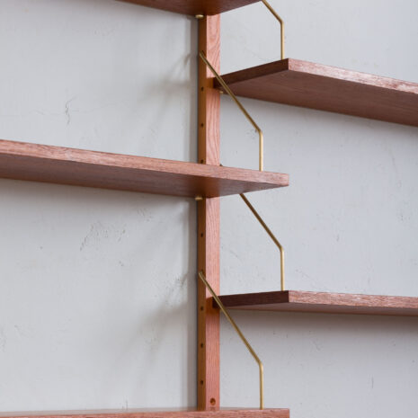 21287 Szafka wisząca w stylu Cadovius Sorensen z sekretarzykiem, komodą i 5 półkami-16 Cadovius Sorensen style wall unit with a secretary desk and chest of drawers and shelves scaled