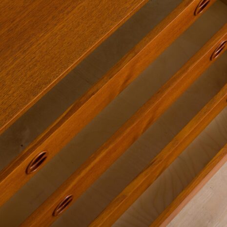 21287 Szafka wisząca w stylu Cadovius Sorensen z sekretarzykiem, komodą i 5 półkami-9 Cadovius Sorensen style wall unit with a secretary desk and chest of drawers and shelves scaled