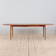 Mid century modern Danish drop leaf extension table with  additional leaves with aprons  scaled