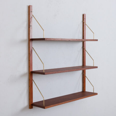 21318 Mid Century Wall Unit, Set Of 3 Hanging Teak Shelves In Preben Sorensen Style, Denmark, 1960s(1) Mid Century Wall Unit Set Of Hanging Teak Shelves In Preben Sorensen Style Denmark s scaled