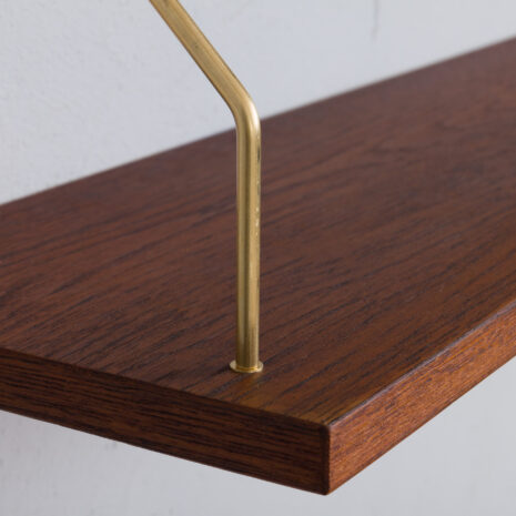 21318 Mid Century Wall Unit, Set Of 3 Hanging Teak Shelves In Preben Sorensen Style, Denmark, 1960s(3) Mid Century Wall Unit Set Of Hanging Teak Shelves In Preben Sorensen Style Denmark s scaled