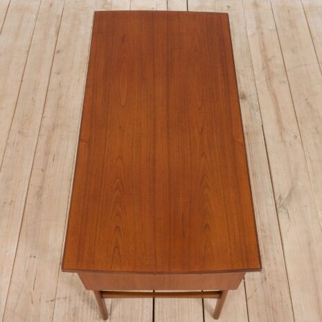 21327 Duńskie biurko z drewna tekowego z połowy wieku na rzeźbionej podstawie 1960-10 Danish mid century teak desk on sculptural base scaled